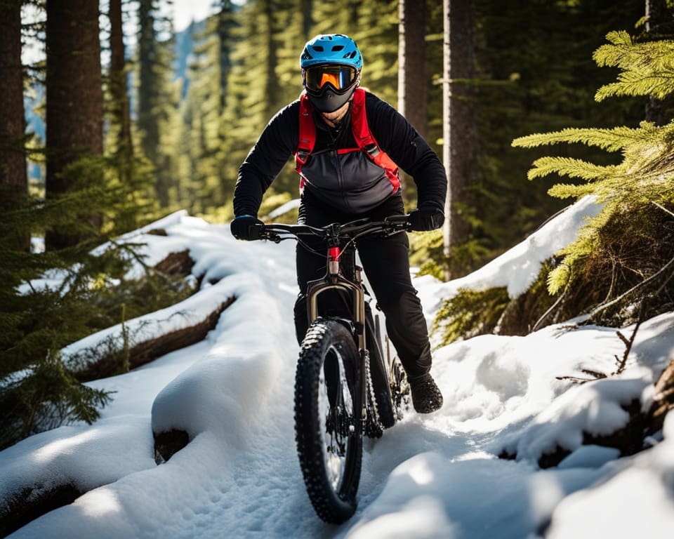 off-road fatbiken in de bossen van British Columbia