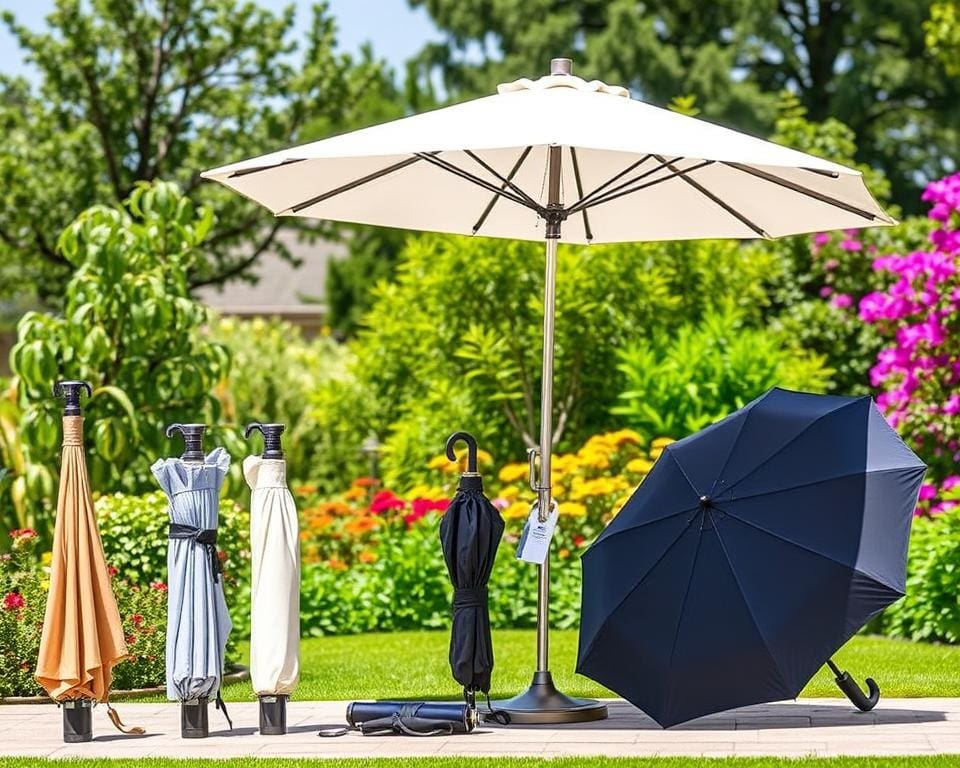 Functionaliteit van opklapbare parasols